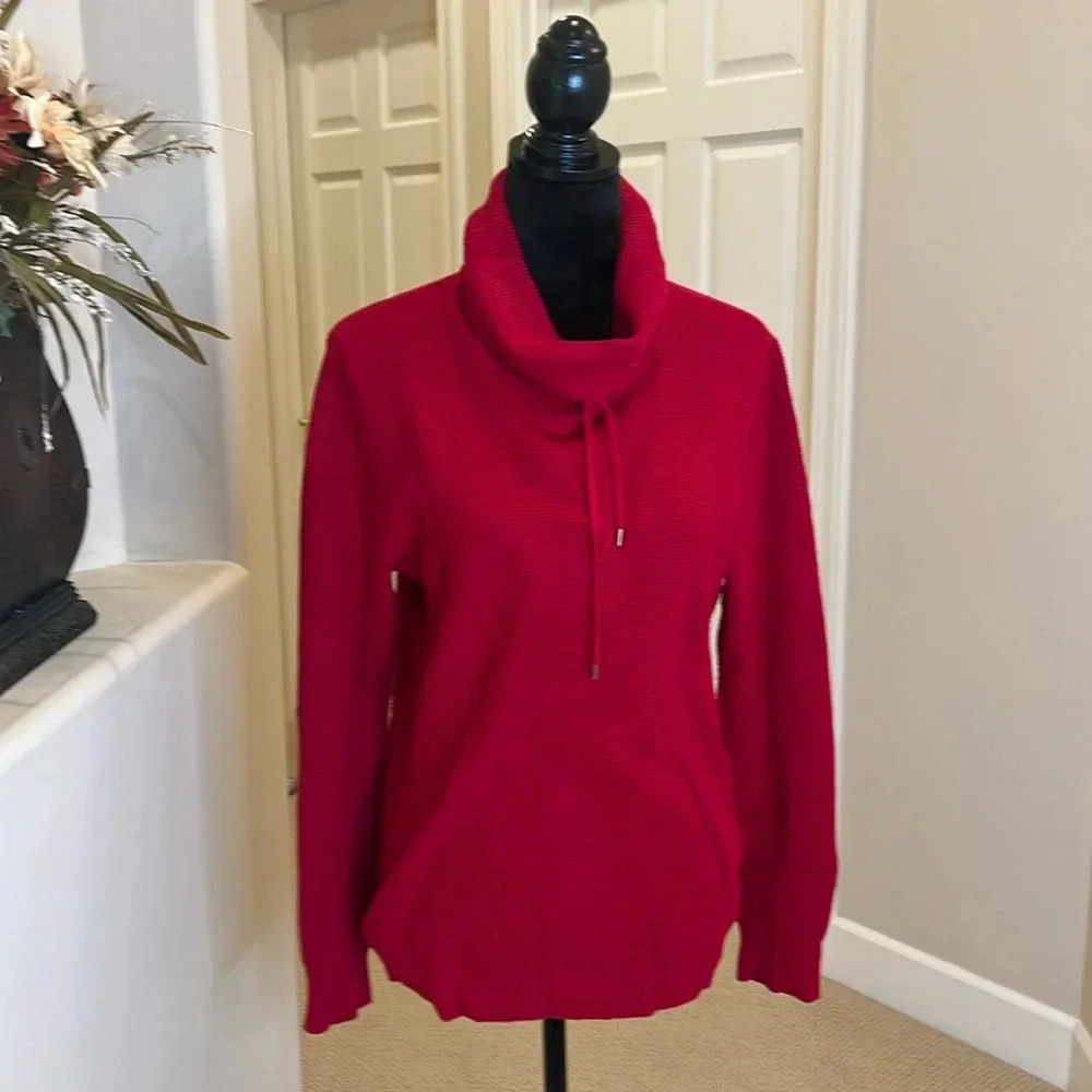 Lauren Ralph Lauren Draw String Cowl Neck textured Sweater
